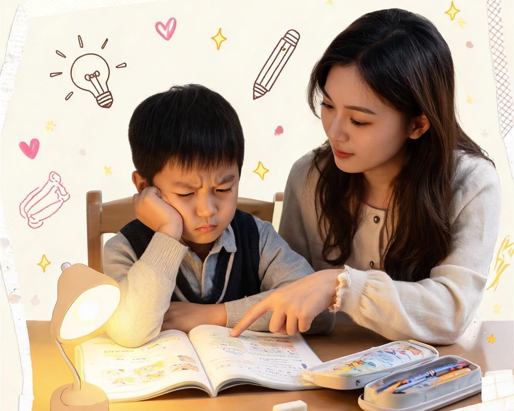 孩子也会累。学习方式太硬、太长、太单调时,家长累,孩子也累。